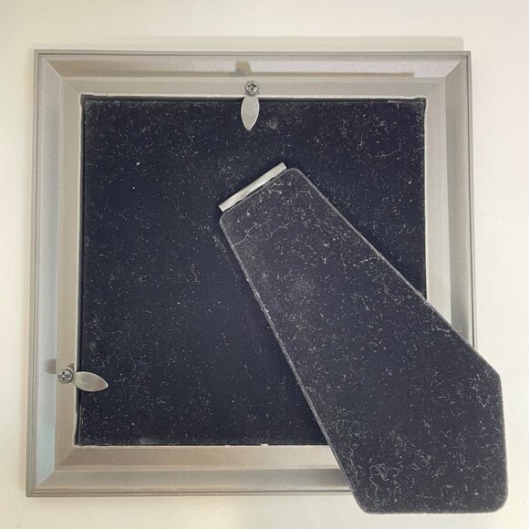 Silver Rose Border Square Picture Frame 5x5 Inches Metal Design With Beaded Edge - Picture 8 of 8